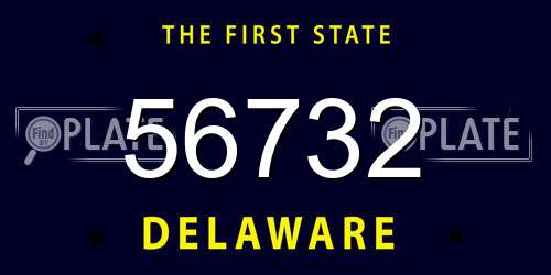 56732 Delaware License Plate