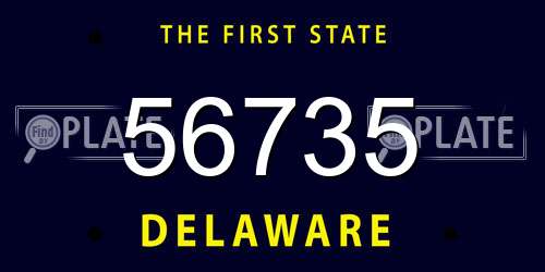 56735 Delaware License Plate