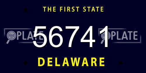 56741 Delaware License Plate