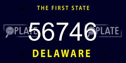56746 Delaware License Plate