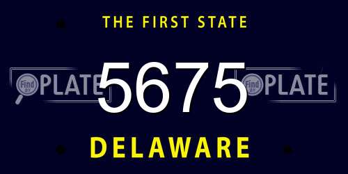 5675 Delaware License Plate
