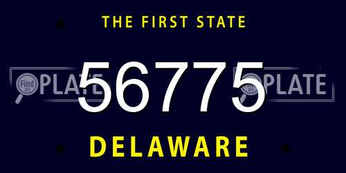 56775 Delaware License Plate