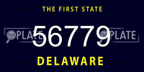 56779 Delaware License Plate