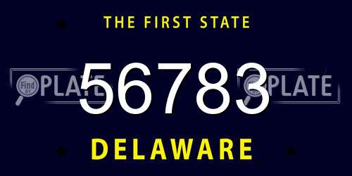 56783 Delaware License Plate