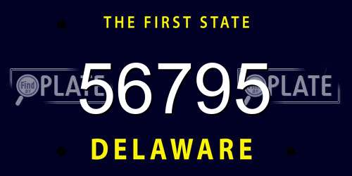 56795 Delaware License Plate