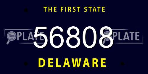 56808 Delaware License Plate