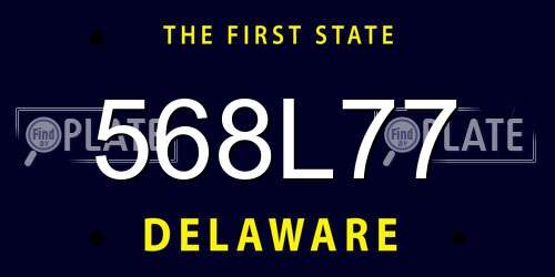568L77 Delaware License Plate