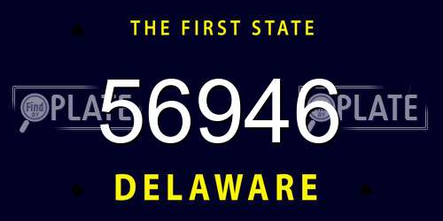 56946 Delaware License Plate