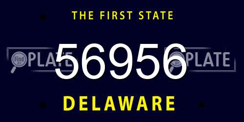 56956 Delaware License Plate