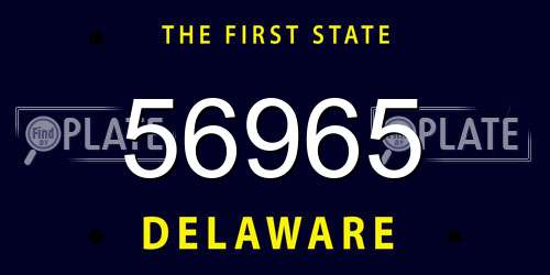 56965 Delaware License Plate