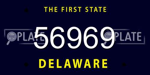 56969 Delaware License Plate