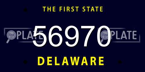 56970 Delaware License Plate