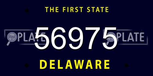 56975 Delaware License Plate