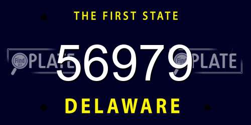 56979 Delaware License Plate