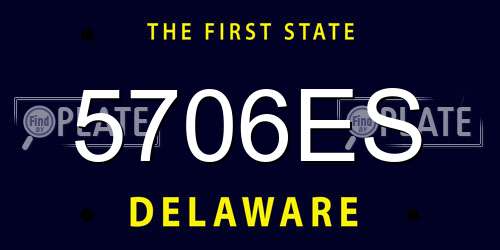 5706ES Delaware License Plate