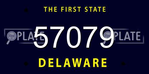 57079 Delaware License Plate