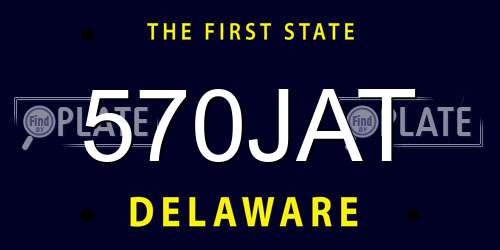 570JAT Delaware License Plate