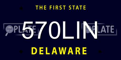 570LIN Delaware License Plate