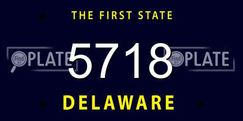 5718 Delaware License Plate