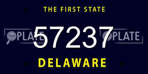 57237 Delaware License Plate