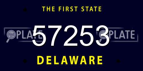 57253 Delaware License Plate