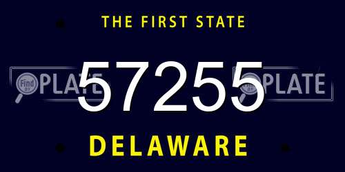 57255 Delaware License Plate