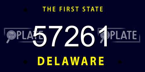 57261 Delaware License Plate