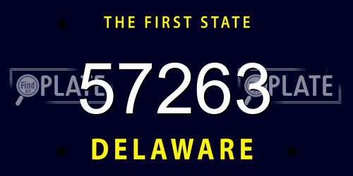 57263 Delaware License Plate