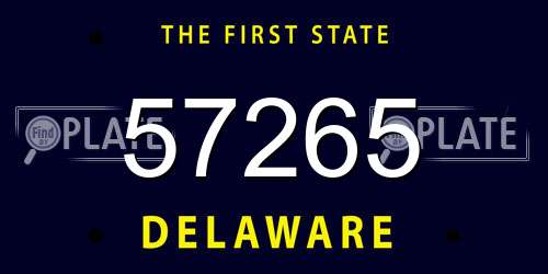 57265 Delaware License Plate