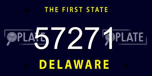 57271 Delaware License Plate