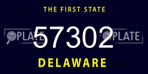57302 Delaware License Plate