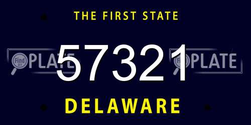 57321 Delaware License Plate