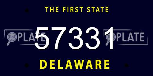 57331 Delaware License Plate