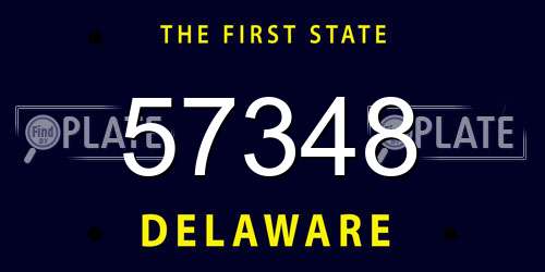 57348 Delaware License Plate