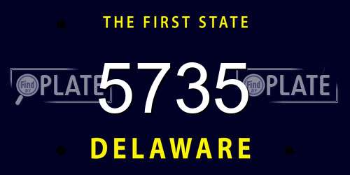5735 Delaware License Plate