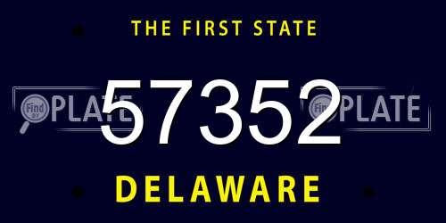 57352 Delaware License Plate