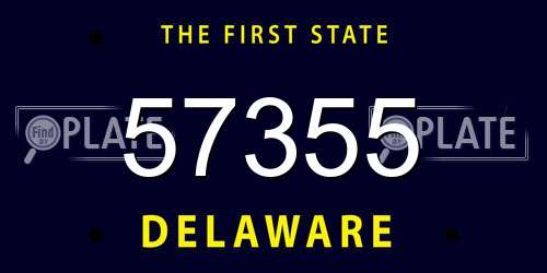 57355 Delaware License Plate