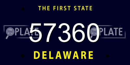 57360 Delaware License Plate