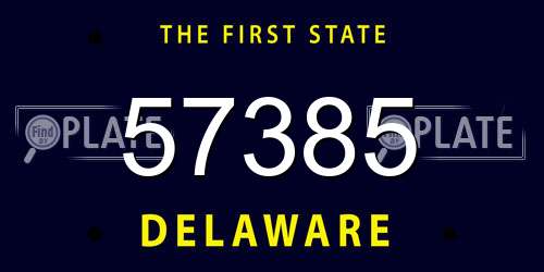 57385 Delaware License Plate