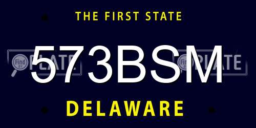 573BSM Delaware License Plate