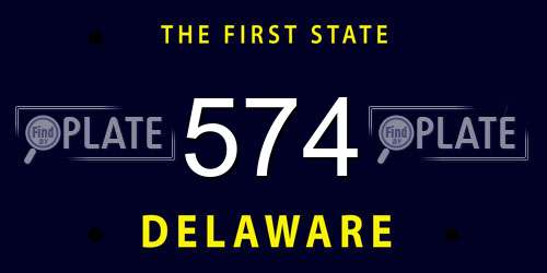 574 Delaware License Plate
