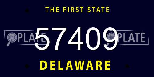 57409 Delaware License Plate