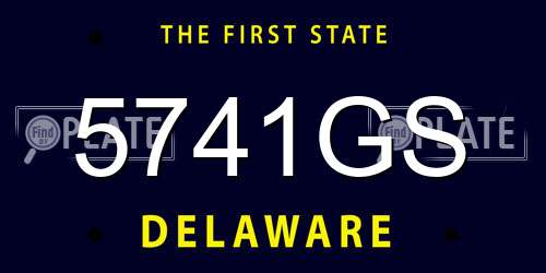 5741GS Delaware License Plate