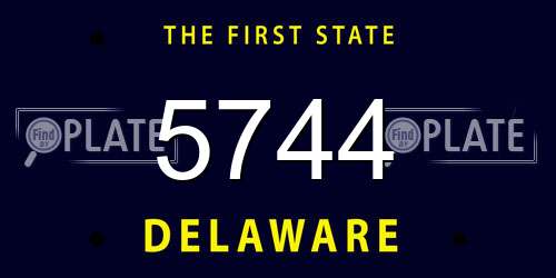 5744 Delaware License Plate