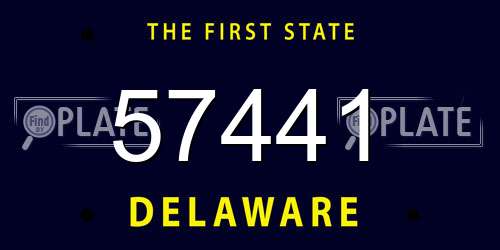57441 Delaware License Plate