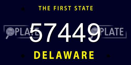57449 Delaware License Plate