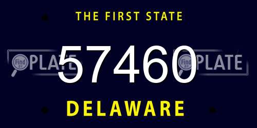 57460 Delaware License Plate