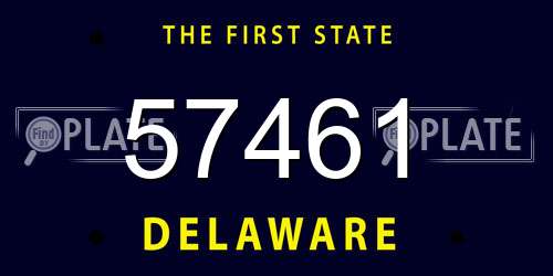 57461 Delaware License Plate