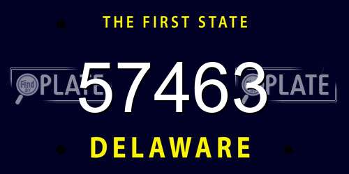 57463 Delaware License Plate