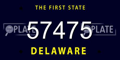 57475 Delaware License Plate
